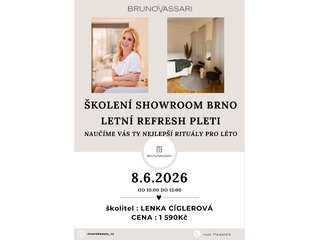 Školení "Letní refresh pleti" v Brně 8.6.2026 Školení "Letní refresh pleti" v Brně 8.6.2026