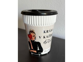 Kelímek na kávu "Krása v každém doteku" Kelímek na kávu "Krása v každém doteku"