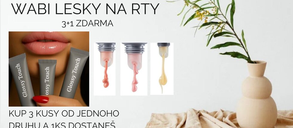 Lesky na rty 3 + 1 ZDARMA